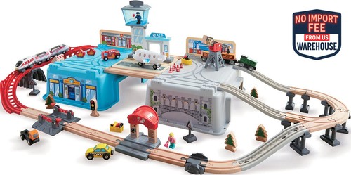 Piece wooden train set - 80,